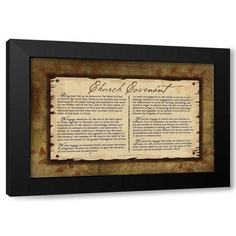 Church Covenant II Black Modern Wood Framed Art Print with Double Matting by Pugh, Jennifer