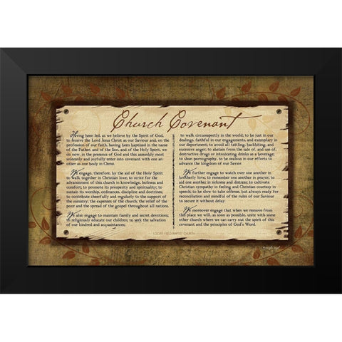 Church Covenant II Black Modern Wood Framed Art Print by Pugh, Jennifer