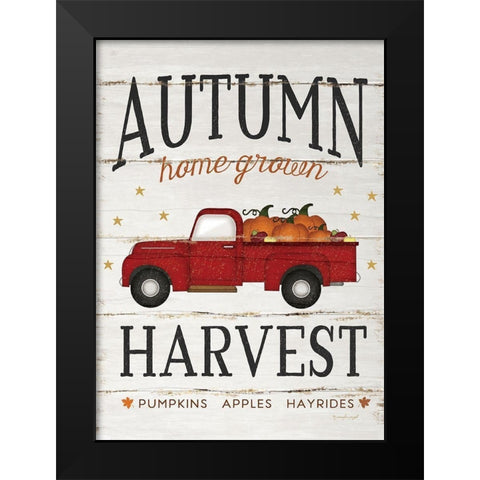 Autumn Harvest Black Modern Wood Framed Art Print by Pugh, Jennifer