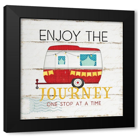 Enjoy the Journey Black Modern Wood Framed Art Print with Double Matting by Pugh, Jennifer