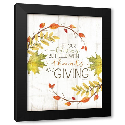 Let Our Lives Be Filled Black Modern Wood Framed Art Print with Double Matting by Pugh, Jennifer