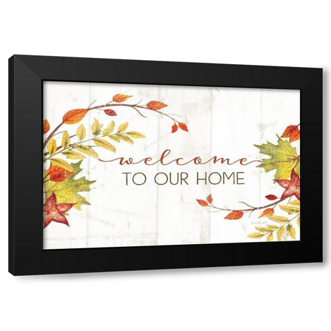 Welcome to Our Home Black Modern Wood Framed Art Print with Double Matting by Pugh, Jennifer