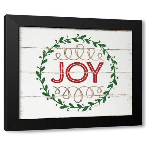 Joy Black Modern Wood Framed Art Print with Double Matting by Pugh, Jennifer