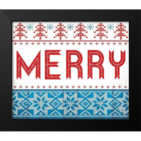 Merry Black Modern Wood Framed Art Print by Pugh, Jennifer