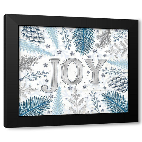 Joy Black Modern Wood Framed Art Print by Pugh, Jennifer