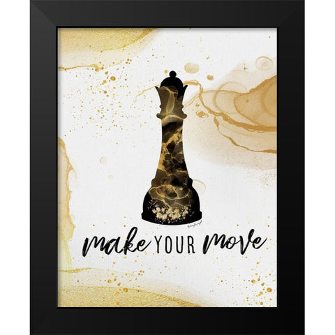 Make Your Move Black Modern Wood Framed Art Print by Pugh, Jennifer