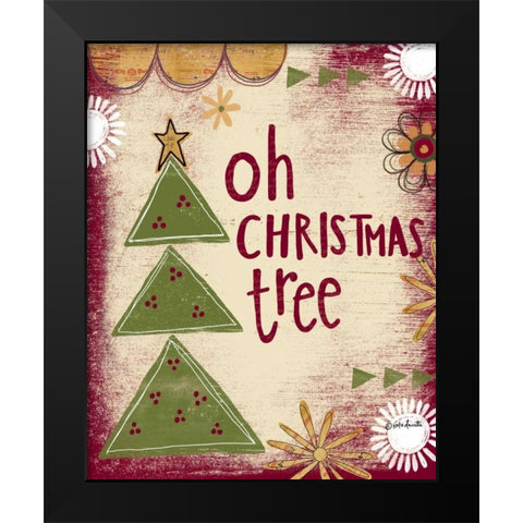 Oh Christmas Tree Black Modern Wood Framed Art Print by Doucette, Katie