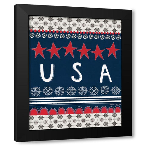 USA Black Modern Wood Framed Art Print with Double Matting by Doucette, Katie