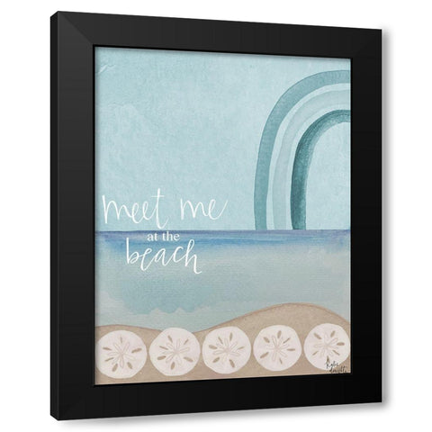Meet Me at the Beach Black Modern Wood Framed Art Print with Double Matting by Doucette, Katie