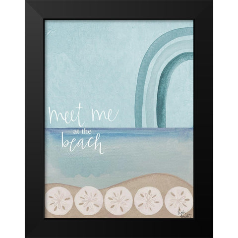 Meet Me at the Beach Black Modern Wood Framed Art Print by Doucette, Katie