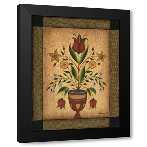 Floral II Black Modern Wood Framed Art Print by Lewis, Kim