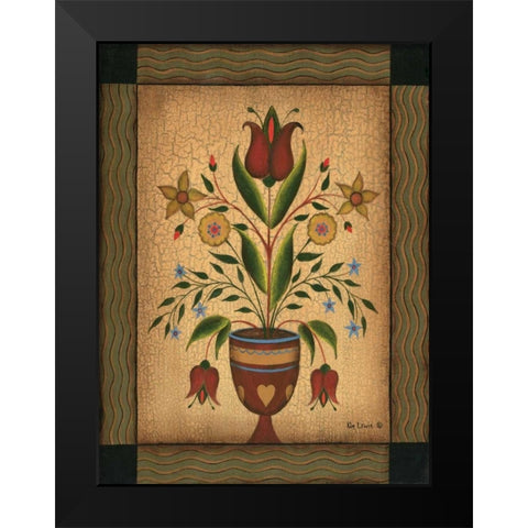 Floral II Black Modern Wood Framed Art Print by Lewis, Kim
