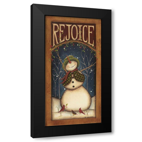 Rejoice Black Modern Wood Framed Art Print by Lewis, Kim