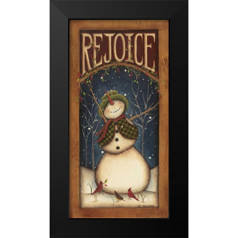 Rejoice Black Modern Wood Framed Art Print by Lewis, Kim