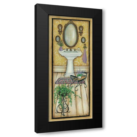 Purple Sink Black Modern Wood Framed Art Print by Lewis, Kim