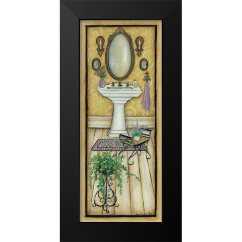 Purple Sink Black Modern Wood Framed Art Print by Lewis, Kim