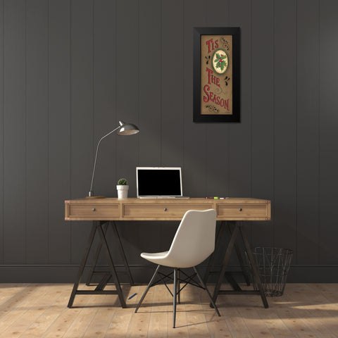 Tis the Season Black Modern Wood Framed Art Print by Lewis, Kim
