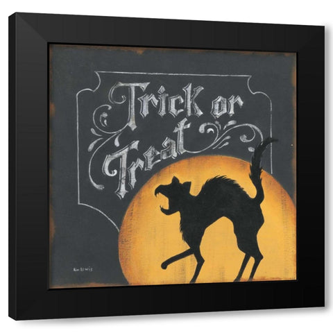 Trick or Treat Black Modern Wood Framed Art Print by Lewis, Kim