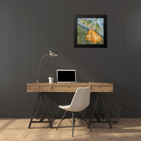 Local Pears Black Modern Wood Framed Art Print by Lewis, Kim