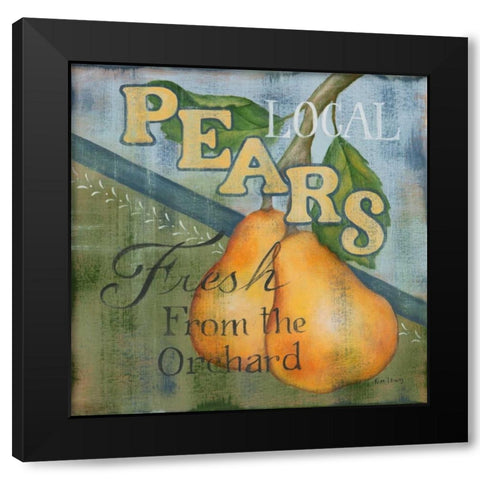 Local Pears Black Modern Wood Framed Art Print by Lewis, Kim