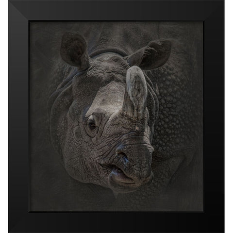 Man with an Attitude Black Modern Wood Framed Art Print by Parker, Kelley