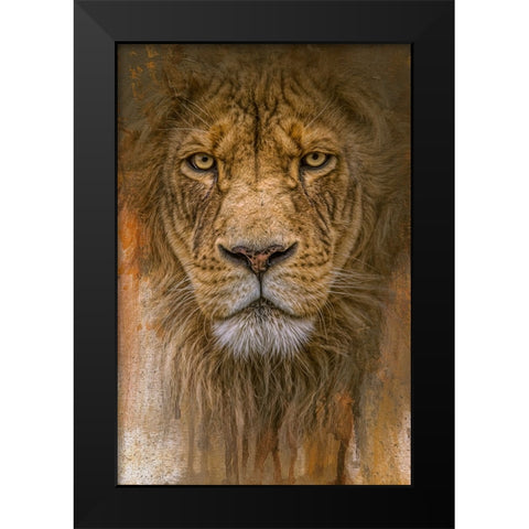 Heart of the Lion Black Modern Wood Framed Art Print by Parker, Kelley