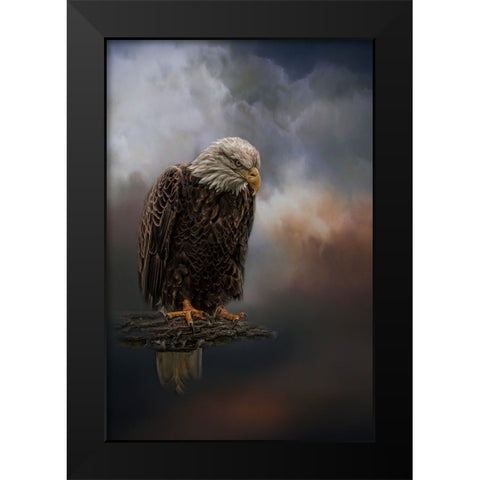 Defying the Storm Black Modern Wood Framed Art Print by Parker, Kelley