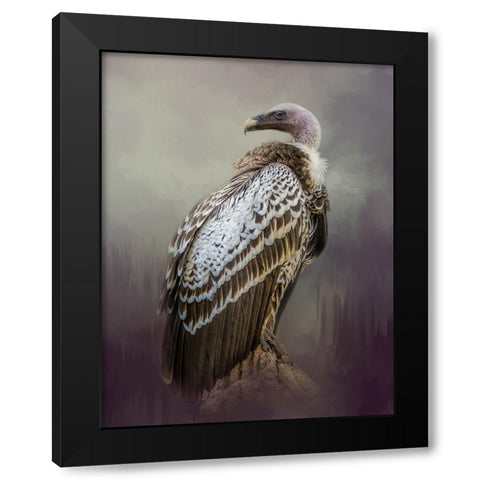 Over Her Shoulder Black Modern Wood Framed Art Print by Parker, Kelley