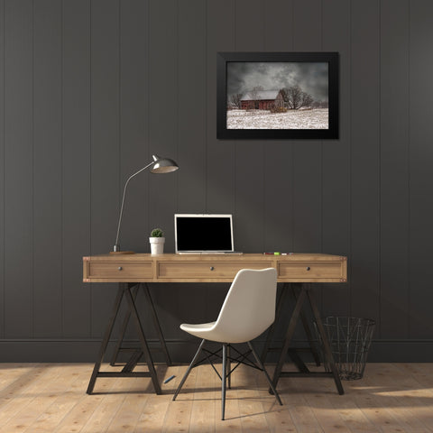 Weathering Winter Black Modern Wood Framed Art Print by Parker, Kelley