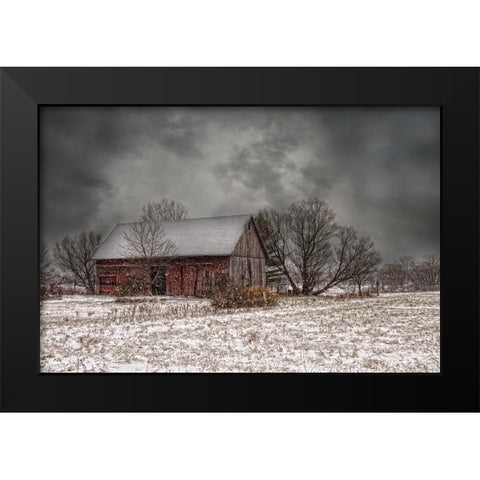 Weathering Winter Black Modern Wood Framed Art Print by Parker, Kelley
