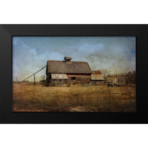 The Old Hay Barn Black Modern Wood Framed Art Print by Parker, Kelley