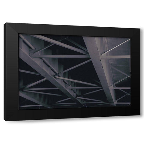 Steel Archiscape Black Modern Wood Framed Art Print with Double Matting by Lee, Judson