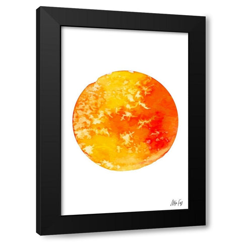 Sun Black Modern Wood Framed Art Print by Fay, Mela