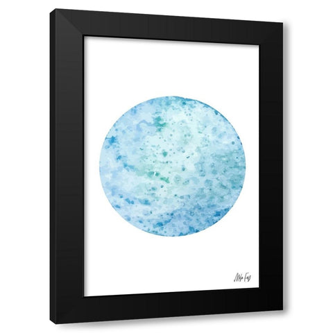Uranus Black Modern Wood Framed Art Print by Fay, Mela