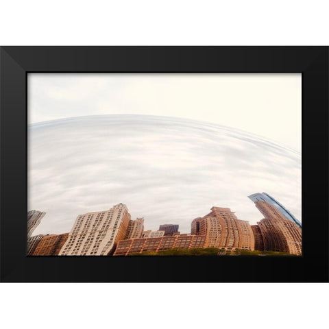 City Reflection III Black Modern Wood Framed Art Print by Singleton, Ashley
