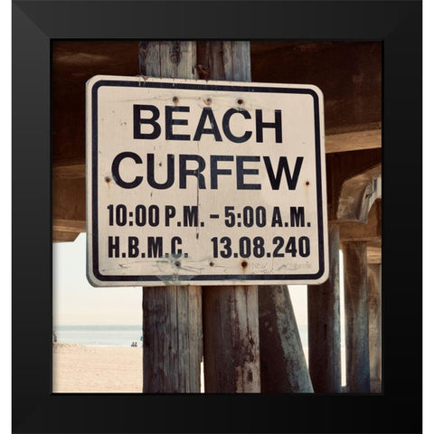 Curfew Black Modern Wood Framed Art Print by Singleton, Ashley