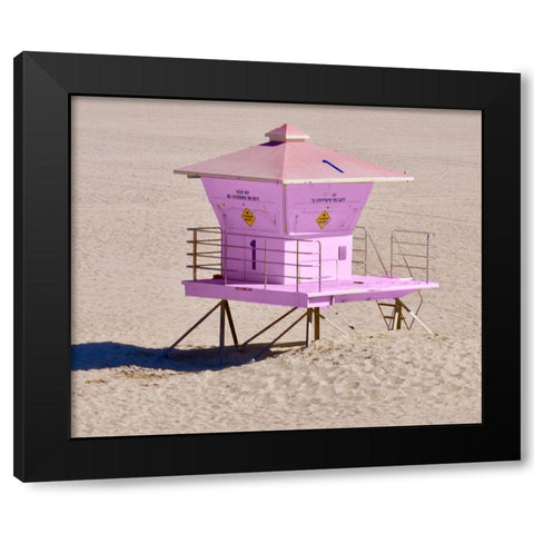 Pink Life Tower Black Modern Wood Framed Art Print with Double Matting by Singleton, Ashley