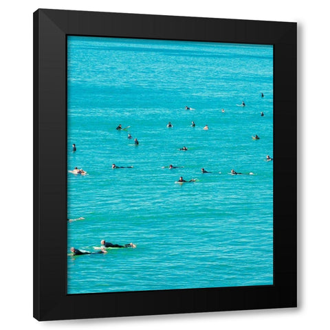 Surfer Buoys II Black Modern Wood Framed Art Print by Singleton, Ashley
