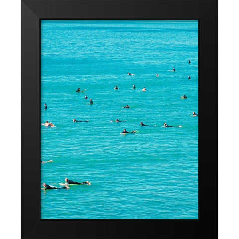 Surfer Buoys II Black Modern Wood Framed Art Print by Singleton, Ashley