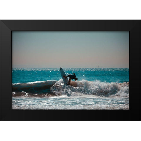 Hang Three Black Modern Wood Framed Art Print by Singleton, Ashley