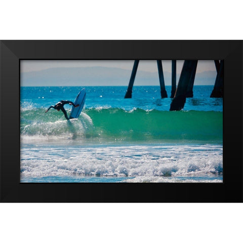 Hang Eleven Black Modern Wood Framed Art Print by Singleton, Ashley