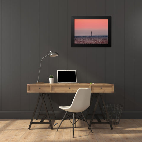Sunset Black Modern Wood Framed Art Print by Singleton, Ashley