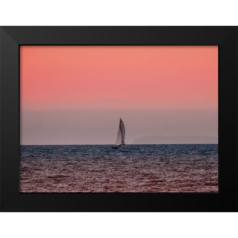 Sunset Black Modern Wood Framed Art Print by Singleton, Ashley