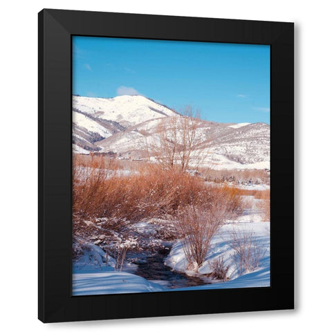 Winterscape Black Modern Wood Framed Art Print with Double Matting by Singleton, Ashley
