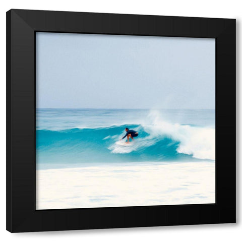 Wave Runner II Black Modern Wood Framed Art Print with Double Matting by Singleton, Ashley