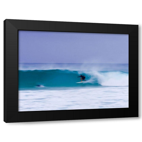 Wave Runner III Black Modern Wood Framed Art Print by Singleton, Ashley