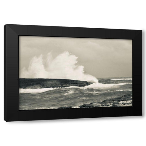 Splash Zone II Black Modern Wood Framed Art Print with Double Matting by Singleton, Ashley