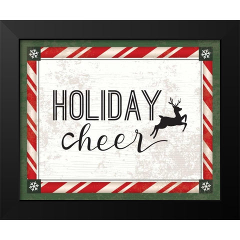 Words Christmas II Black Modern Wood Framed Art Print by ND Art and Design