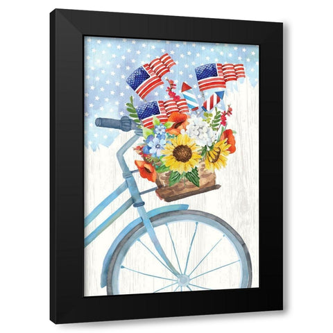 Americana I Black Modern Wood Framed Art Print with Double Matting by ND Art