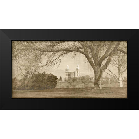 Logan Temple II Black Modern Wood Framed Art Print by Murdock, Ramona